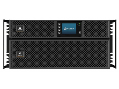 Vertiv Liebert GXT5 1ph UPS, 6kVA, input plug hardwired, 5U, output 230V, hardwired, output socket groups (6)C13 & (2)C19, rackmount kit, RDU101 Communications Card, 3-year warranty
