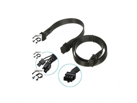 Кабель питания X-Game PCI-e 8Pin To 2 Port 6+2 Pin Black