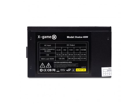 Блок питания X-Game Shadow 400W
