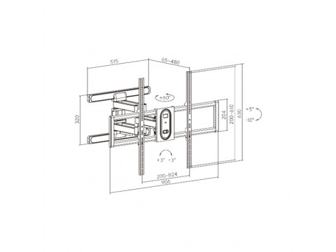 Кронштейн XG FMW-50100 для ТВ и мониторов 50"- 100"