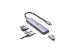 Мультифункциональный адаптер Ugreen CM478/15495 Type-C 5 в 1 Серый