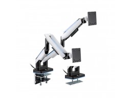 Настольный кронштейн с газлифтом XG MGG-1735D white для 2-х мониторов (17"-35") Белый
