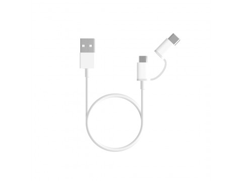 Интерфейсный кабель Xiaomi 30cm MICRO USB and Type-C Белый