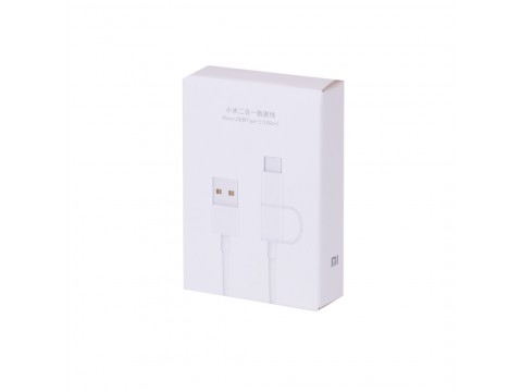 Интерфейсный кабель Xiaomi 100cm MICRO USB and Type-C Белый