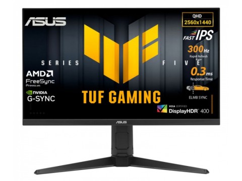 Монитор ASUS VG27AQML5A 27" IPS,16:9 QHD(2560x1440x300Hz),300cd/m2,1300:1,178/178,0.3ms,2HDMI,DP,Sp2W,USB Hub,HDR10,HAS
