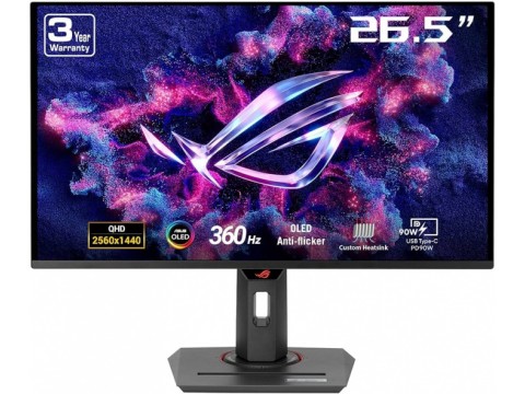 Монитор ASUS XG27ACDNG 26.5 OLED/16:9/2560x1440x360Hz/1.5M:1/0.03ms/2xHDMI/DP/USB hub/HDR10