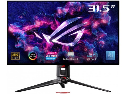 Монитор ASUS ROG Swift OLED PG32UCDP, 32", Standard: 3840x2160 240Hz, Frame Rate Boost: 1920x1080 480Hz, 1300:1