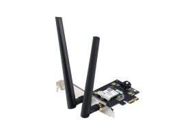 Двухдиапазонный беспроводной адаптер ASUS PCE-AX1800 802.11ax, PCIe, 2 антенны, Bluetooth 5.2, WPA3, OFDMA, MU-MIMO