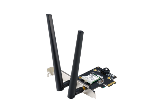 Двухдиапазонный беспроводной адаптер ASUS PCE-AX1800 802.11ax, PCIe, 2 антенны, Bluetooth 5.2, WPA3, OFDMA, MU-MIMO