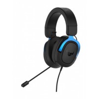 Игровая гарнитура ASUS TUF Gaming H3 черно-синяя, звучание в формате 7.1, глубокий бас, эргономичные амбушюры