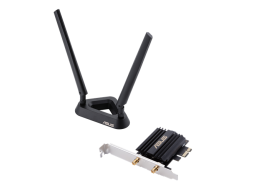 Двухдиапазонный беспроводной адаптер ASUS PCE-AX58BT Wi-Fi 6 (802.11ax)/PCIe/2 антенны/BT 5.0/WPA3/OFDMA,90IG0610-MO0R00