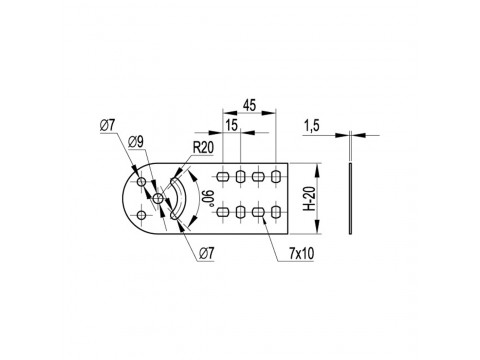 Пластина крепежная DKC 30015K GSV H100 (4 шт.) в комплекте с метизами, необходимыми для монтажа