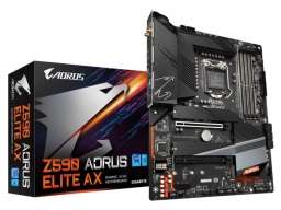 Сист. плата Gigabyte AORUS ELITE AX, Z590, 1200, 4xDIMM DDR4, 2xPCI-E x16, PCI-E x1, 3xM.2, 6xSATA, 2.5GbE, DP, Type C,