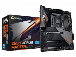 Сист. плата Gigabyte Z590 AORUS MASTER, Z590, 1200, 4xDIMM DDR4, 3xPCI-E x16, 3xM.2, 6xSATA, 10GbE, DP, Type C, WiFi 6,