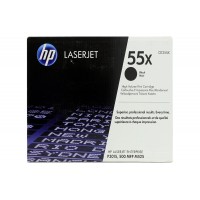 Картридж HP 55X, черный / 12500 страниц (CE255X)