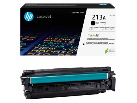 HP W2130A 213A Blk Original LaserJet Toner Crtg for Color LaserJet Ent 5700/5800/6700/6800, up to 3500 pages