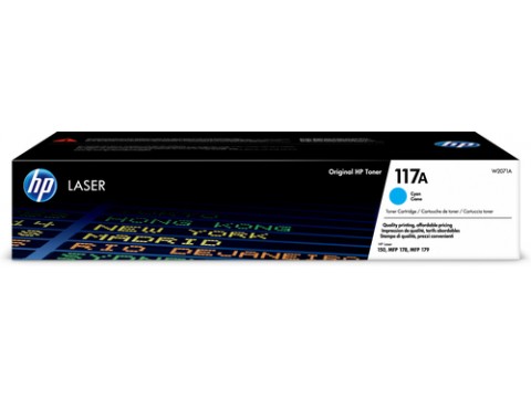 Оригинальный лазерный картридж HP 117A, голубой, W2071A