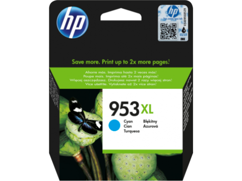 Картридж HP 953XL увеличенной емкости голубой / 1600 страниц (F6U16AE)