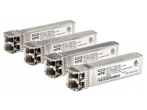 Трансивер HPE MSA, 16 Гбит/с, Fibre Channel, SFP+, коротковолновый, 4 шт. (для MSA2050/2052) (Q1J00A, Q1J01A, Q1J02A, Q1J03A) (C8R24B)