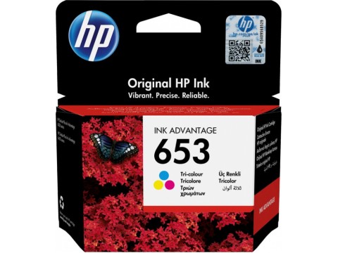 Оригинальный струйный картридж HP 653 Ink Advantage, трехцветный (3YM74AE)