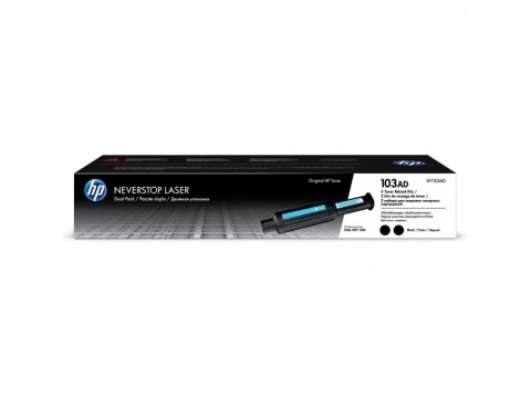 Двойной заправочный комплект тонера HP Neverstop Laser 103AD, черный / 2 x 2500 страниц (W1103AD)