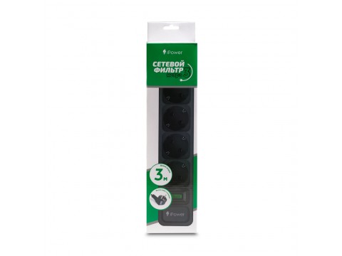 Сетевой фильтр iPower iPEO3m 3 м. 220 в.