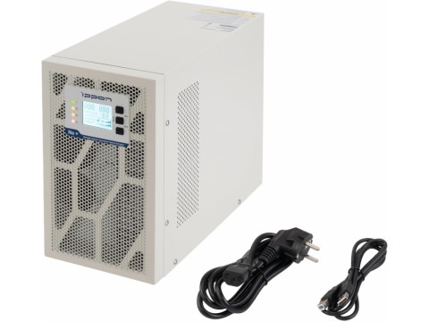 ИБП Ippon Na+ TAE 2000 2000W/Tower online/батарея 12V 4,8Ah*6/USB-B /RS-232/EPO/4 euro роз/ЖК-дисплей/поддержка SNMP/Бел
