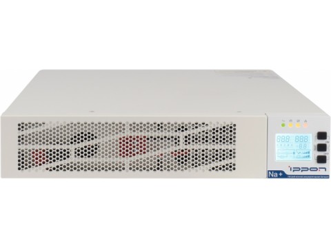 ИБП Ippon Na+ RTA 3000 3000W/Rack online/батарея 12V 4,8Ah*6/USB-B /RS-232/EPO/8 IEC/ЖК-дисплей/поддержка SNMP/Белый