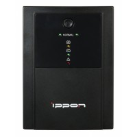 ИБП Ippon Back Basic 1500, 1500VA, 900Вт, AVR 162-280В, 6хС13, управление по USB, без комлекта кабелей
