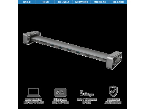 Разветвитель Trust Dalyx Aluminium 10-in-1 USB-C