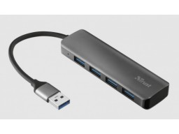 Разветвитель Trust Dalyx 4 in 1 USB 3.2 серый