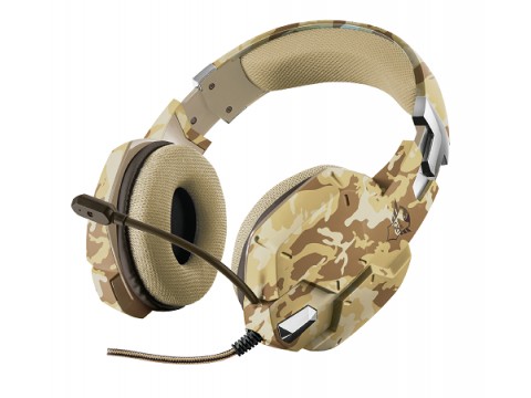 Наушники гарнитура игровая Trust GXT 322D CARUS HEADSET desert camo