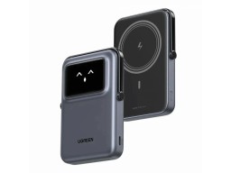 Пауэрбанк UGREEN PB572 45327 10000mAh mini Magnetic Robot Wls 20W(7.5W) USB-C With Hoder Grey