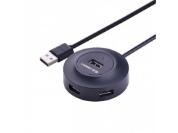 HUB UGREEN CR106 USB 2.0 Hub 4 Ports 1m (Black). 20277