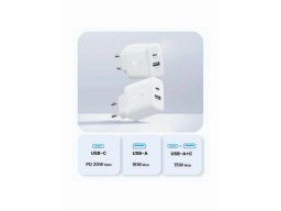 Зарядное устройство Ugreen X227 45310 20W PD Charger USB-C, USB-A