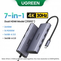 HUB CM498 USB-C to USB-A 3.0+3*USB-A 2.0+2*HDMI+PD port Converter 35897