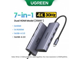 HUB CM498 USB-C to USB-A 3.0+3*USB-A 2.0+2*HDMI+PD port Converter 35897