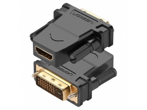 Адаптер Ugreen 20124 DVI 24+1 Male to HDMI Female Adapter Black