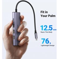 Конвертер Ugreen CM511 USB-C To HDMI+3*USB 3.0 A+PD  15596