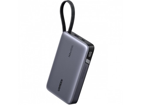 Пауэрбанк UGREEN PB552 55995B 25000mAh 165W 1C1A Power Bank with 1*140W amp; 1*100W Built-in Cable