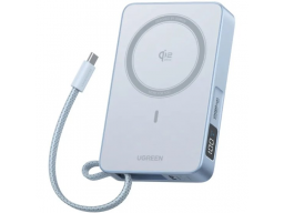 Пауэрбанк Ugreen PB773 65958B 10000mAh 30W 1C + 25W Magnetic Wireless Power Bank with 1* 30W Build-in Cable