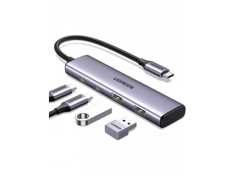 HUB UGREEN CM473 15395 USB-C To 2xUSB-A + 2xUSB-C 5Gbps