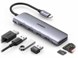 Адаптер Ugreen CM511 20956A Type C to HDMI +USB 3.0*3 + SD/TF  Converter