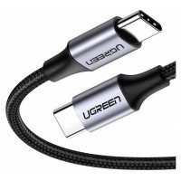 Кабель UGREEN US261 USB 2.0 C M/M Round Cable Nickel Plating Aluminum Shell 2m (Gray Black)