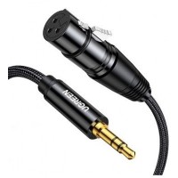 Аудиокабель UGREEN AV182 3.5mm Three-Pole Male to XLR Female Audio Cable, 2m, 20244
