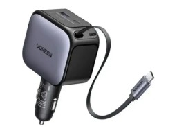 Автомобильное ЗУ Ugreen EC604  145W 2C1A Fast Car Charger with Retractable Cable,55910B