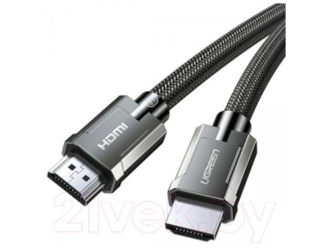 Кабель Ugreen HD135 8K HDMI M/M Round Cable with Braided, 1m, Gray, 70319