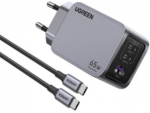 Зарядное устройство Ugreen X755 25871 Nexode Pro 65W/ 2*USB-C/1*USB-A/ GaN Tech Fast Charger