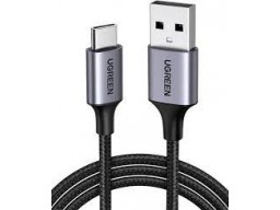 Кабель UGREEN US288 USB-A 2.0 to USB-C Cable Nickel Plating Aluminum Braid 3m (Space Gray), 60408