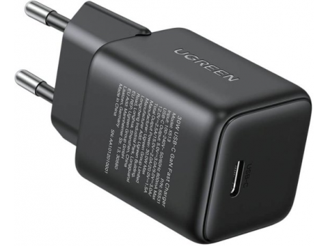 Зарядное устройство UGREEN X513 30W 1C GaN Fast Charger, черный, 65007